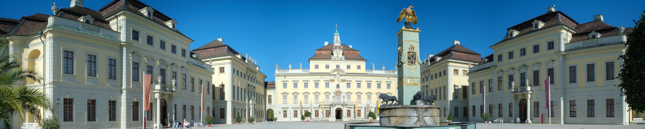 Innenhof des Residenzschloss Ludwigsburg.